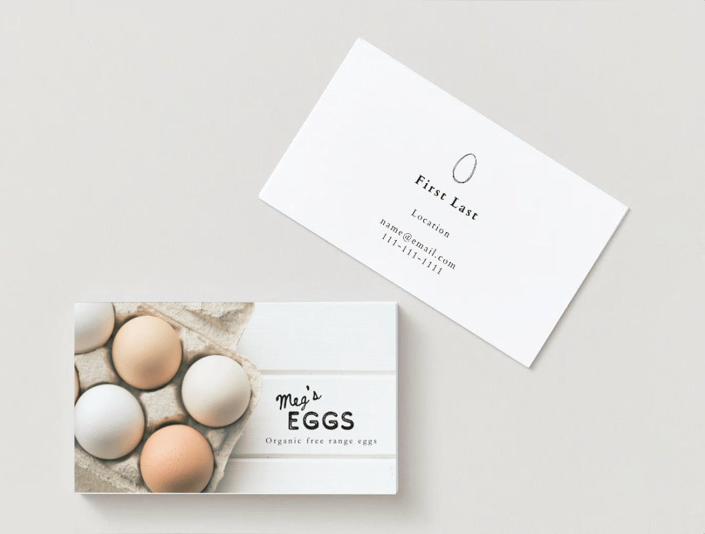 egg's business card design